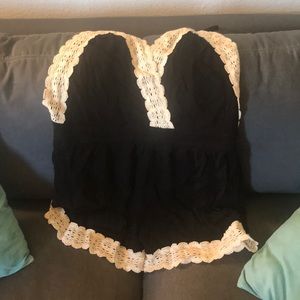 Black lace romper